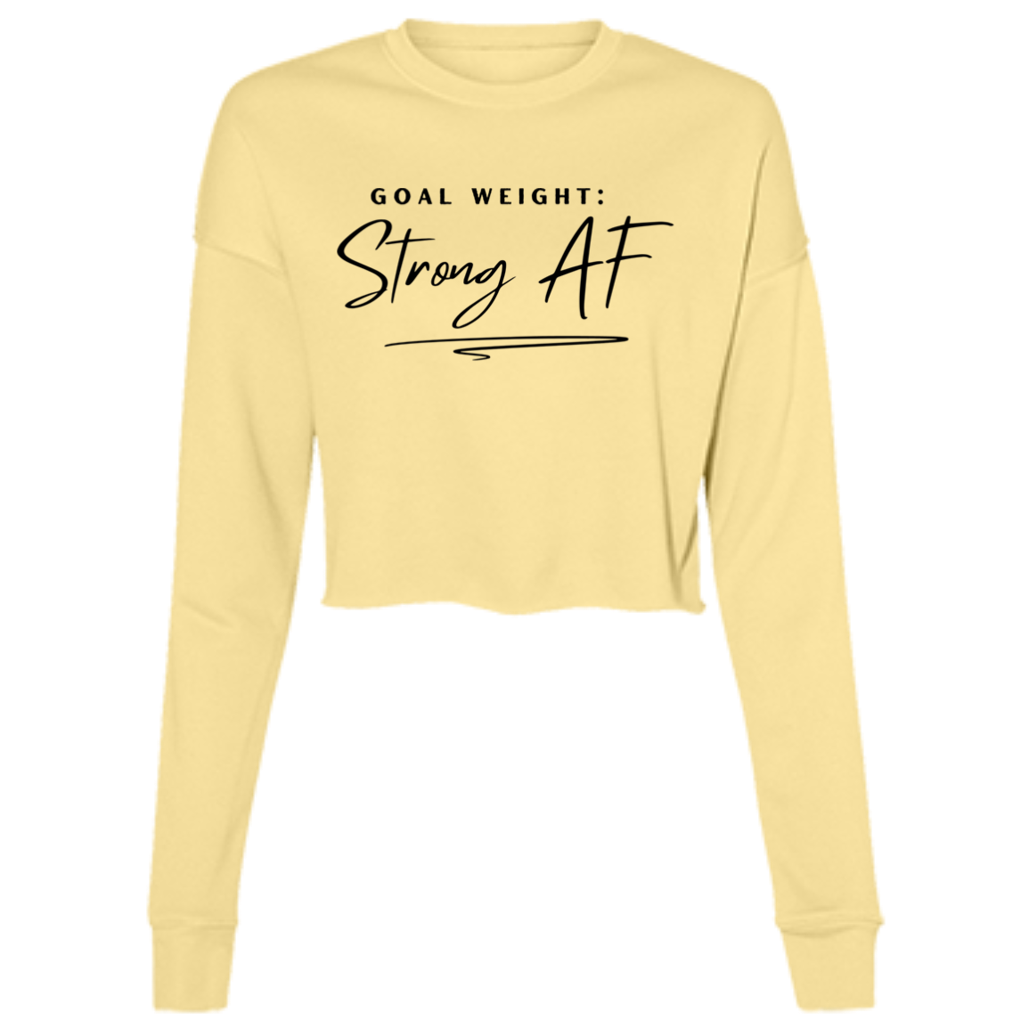 Strong AF Ladies' Cropped Fleece Crew