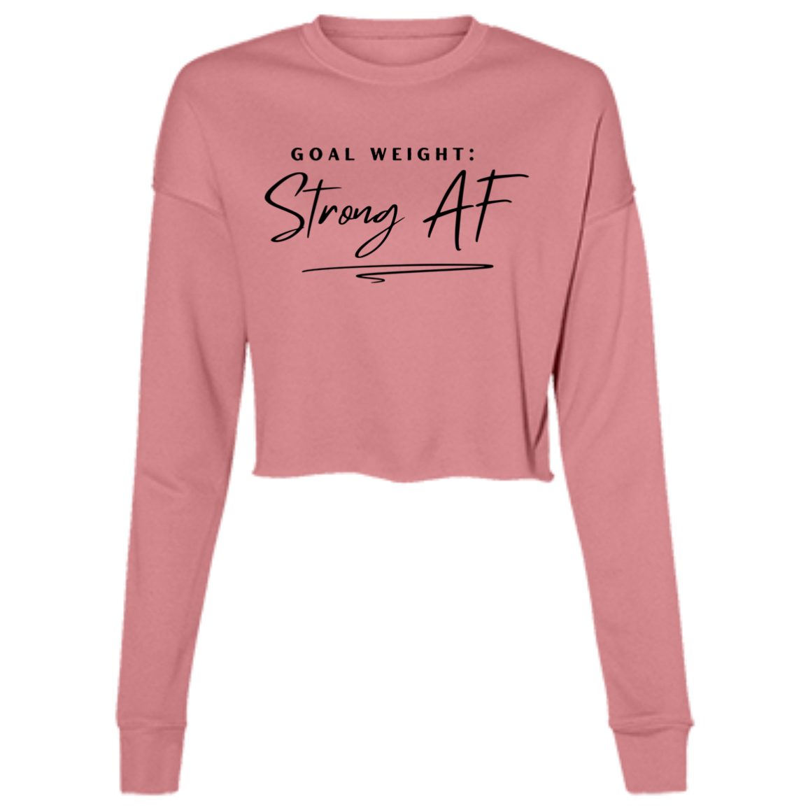 Strong AF Ladies' Cropped Fleece Crew