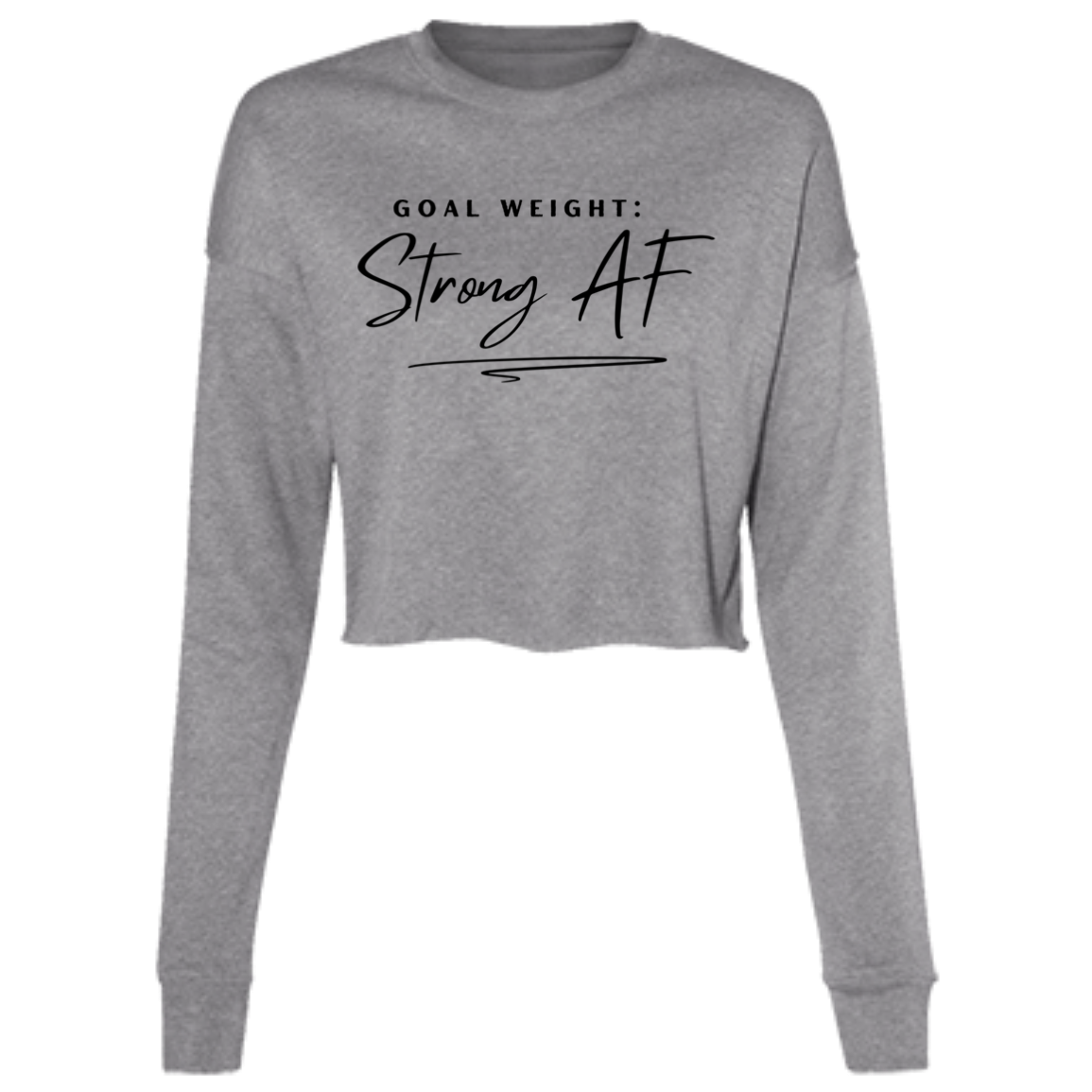 Strong AF Ladies' Cropped Fleece Crew