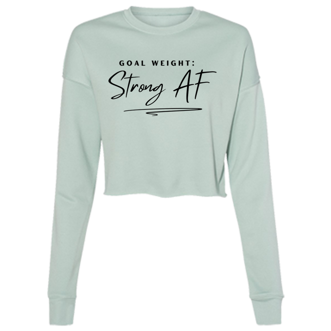 Strong AF Ladies' Cropped Fleece Crew