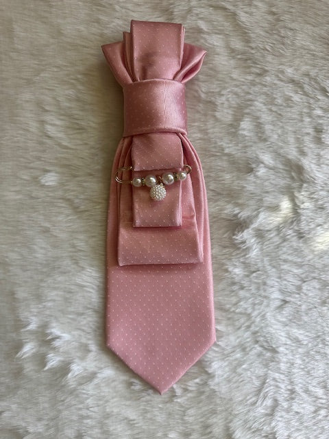 Women's Tie | Pink Polkadot