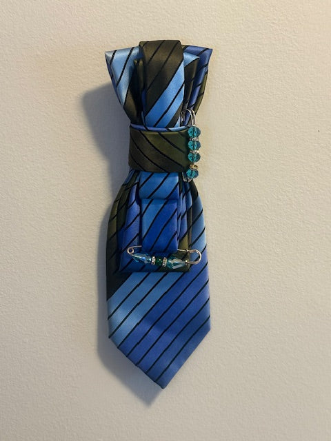 Women's Tie | Stripped EverGreen