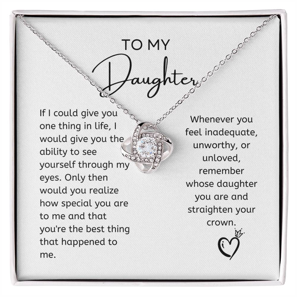 To My Daughter | Love Knot Necklace | Mother's Day Gift