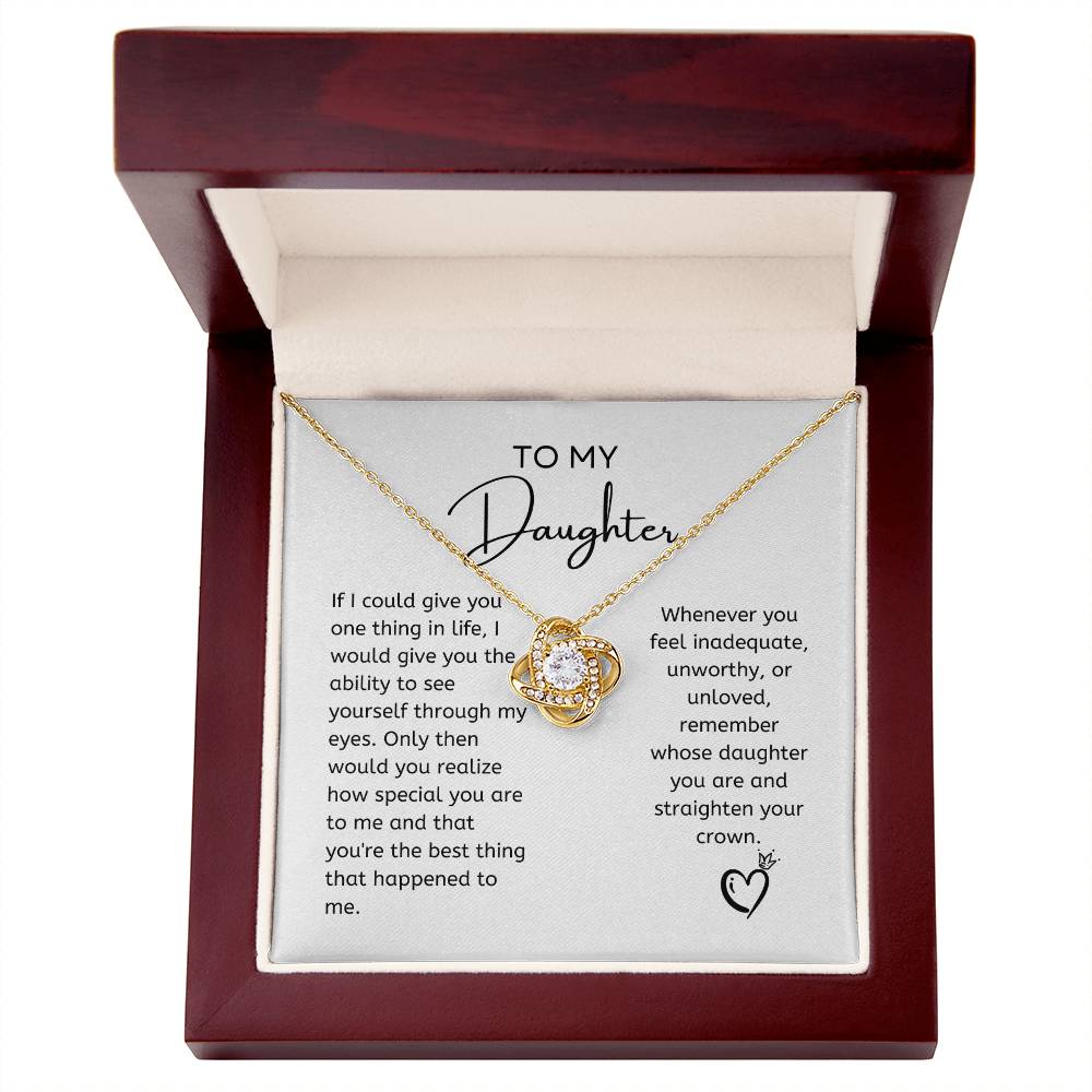 To My Daughter | Love Knot Necklace | Mother's Day Gift