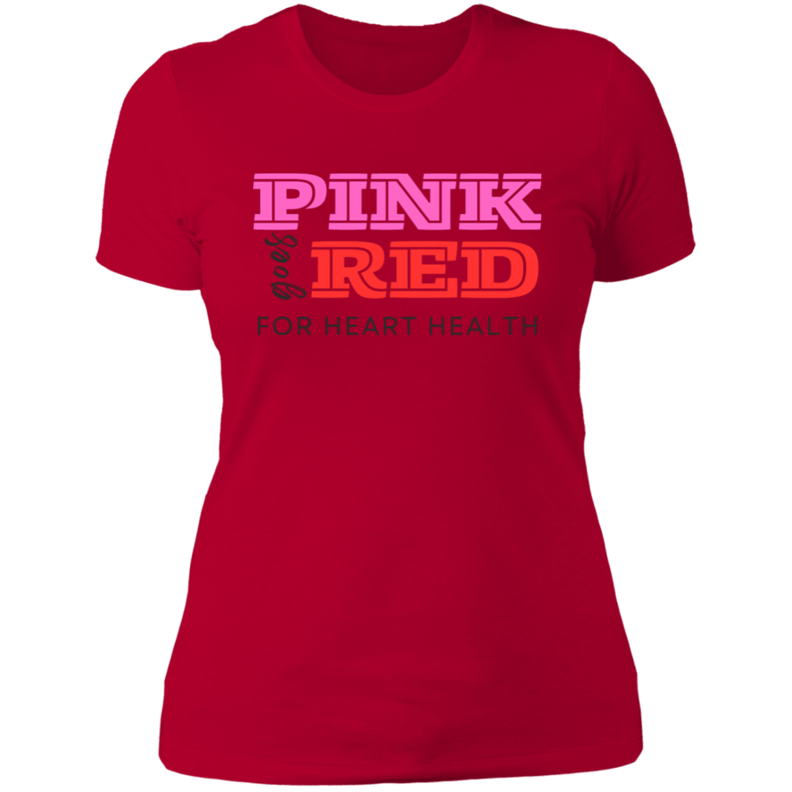 Pink goes Red | Ladies' Boyfriend T-Shirt (B)