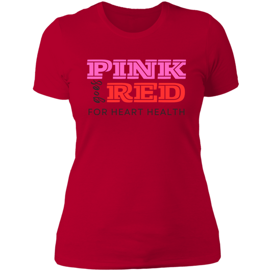 Pink goes Red | Ladies' Boyfriend T-Shirt (B)