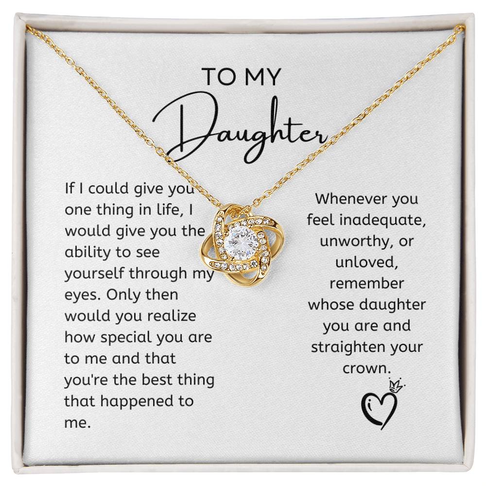 To My Daughter | Love Knot Necklace | Mother's Day Gift