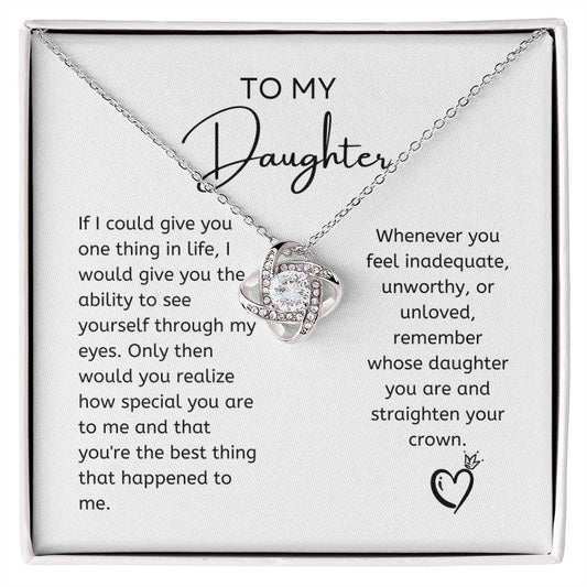 To My Daughter | Love Knot Necklace | Mother's Day Gift